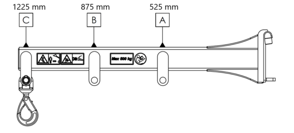 Auslegearm mit Haken – Bild 5